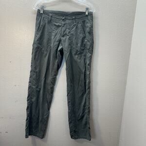 Kuhl Kendra Pants SZ 2 Short Green Ripstop Cargo Pockets Outdoor Hiking Granola